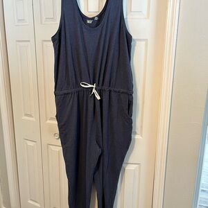 Zella Navy Sleeveless Jumpsuit with White Drawstring